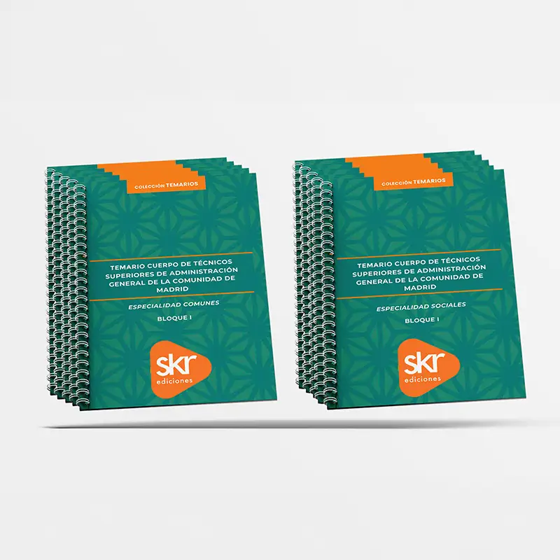 Temario Técnico Superior de la Comunidad de Madrid Comunes Sociales de Academia de oposiciones SKR - material editorial para el máster, diplomados y las oposiciones.