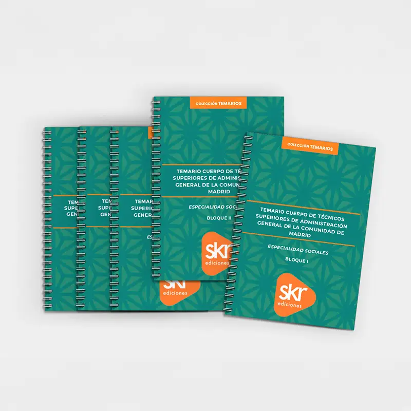 Temario Técnico Superior Comunidad de Madrid. Sociales de Academia de oposiciones SKR - material editorial para el máster, diplomados y las oposiciones.